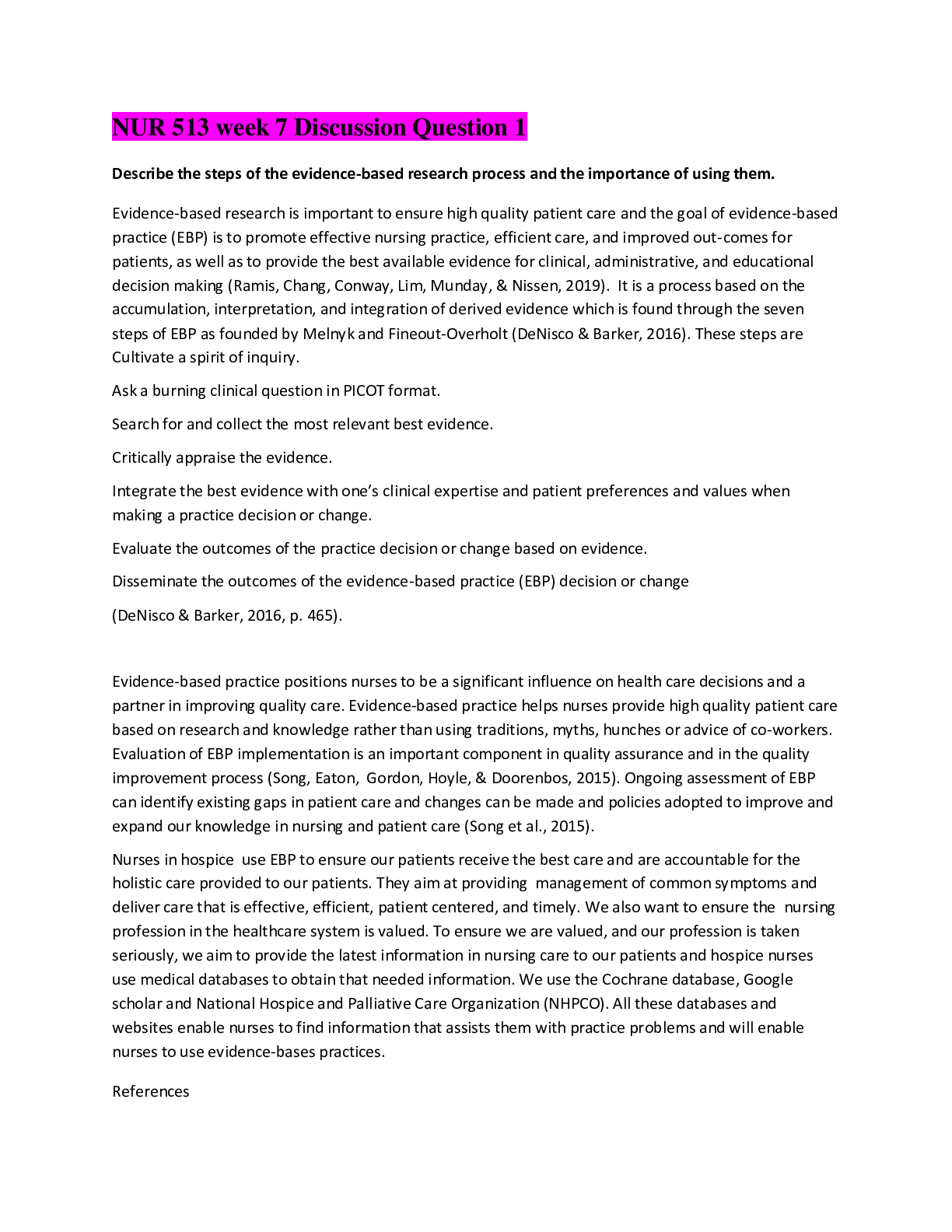 Preview image for NUR 513 week 7 Discussion Question 1 (Latest Update)